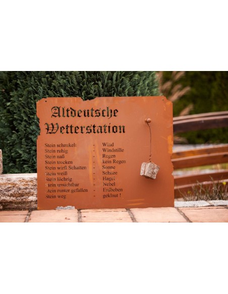 Altdeutsche Wetterstation zum Hängen, Rost