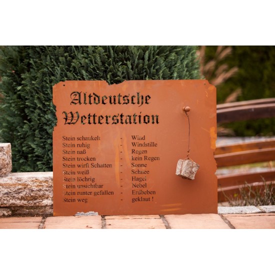 Altdeutsche Wetterstation zum Hängen, Rost
