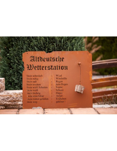Altdeutsche Wetterstation zum Hängen, Rost