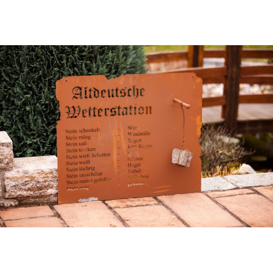 Altdeutsche Wetterstation zum Hängen, Rost