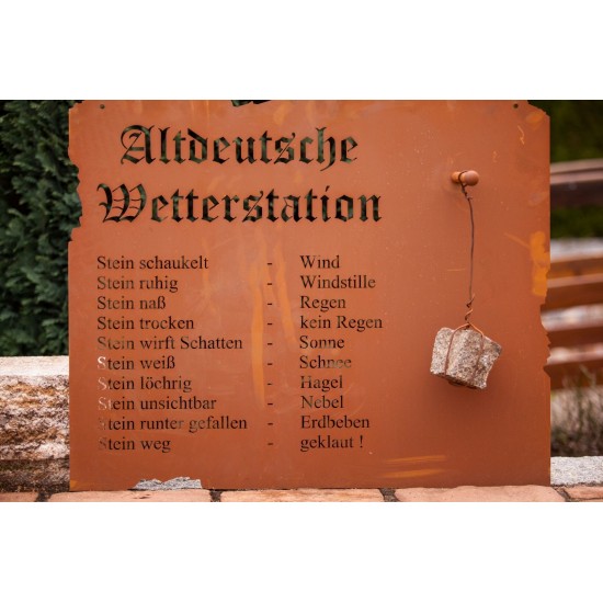 Altdeutsche Wetterstation zum Hängen, Rost