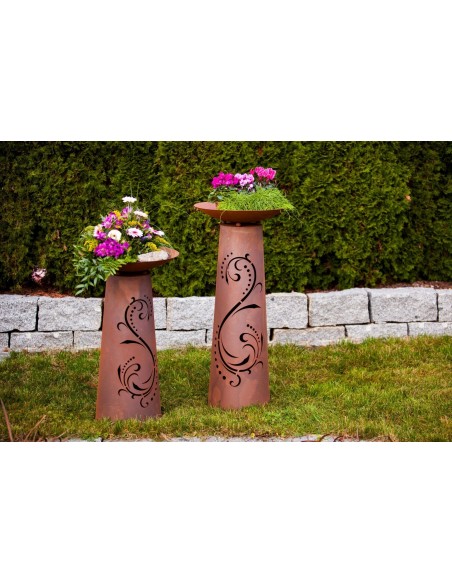 Säule Kegel "Lichterzauber" Gr. 2, Rost inkl. Schale