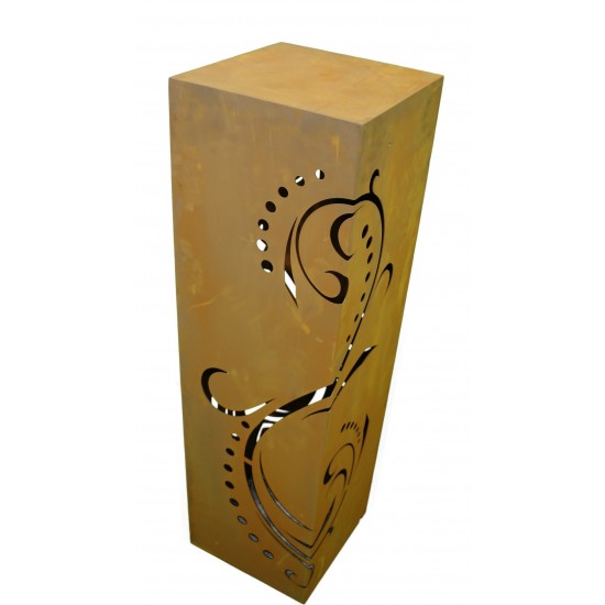 Rost Säule Lichterzauber 100 cm rechteckig
