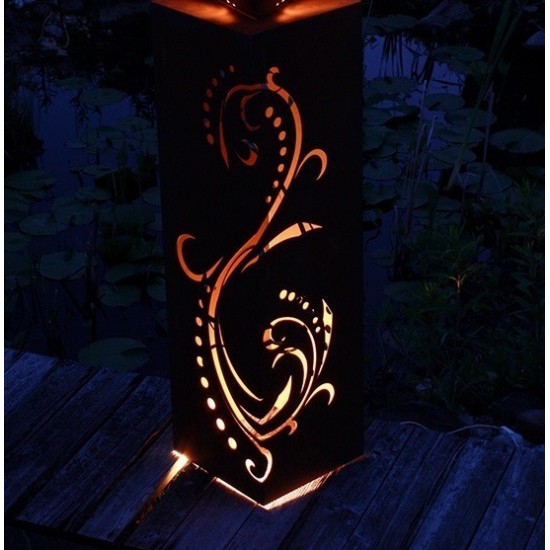 Rost Säule Lichterzauber 100 cm rechteckig