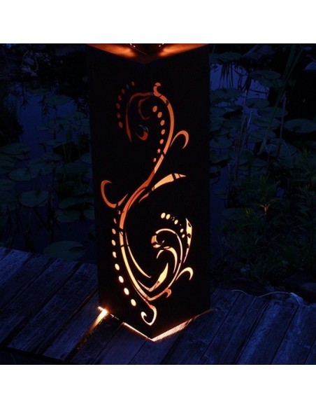 Rost Säule Lichterzauber 100 cm rechteckig