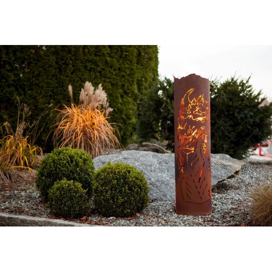 Säule "magischer Drache", Rost