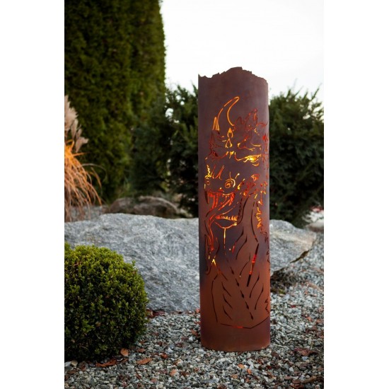 Säule "magischer Drache", Rost