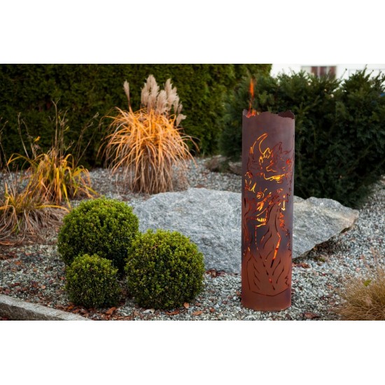 Säule "magischer Drache", Rost