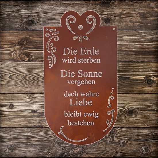 Gedichttafel "Erde", Rost