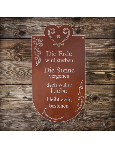 Gedichttafel "Erde", Rost