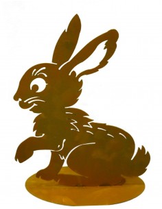 Rost Kaninchen "Flecky" Edelrost Hase für die rostige Gartendekoration