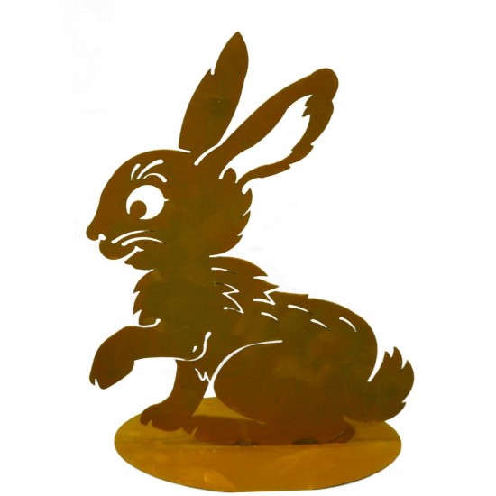 Rost Kaninchen "Flecky" Edelrost Hase für die rostige Gartendekoration