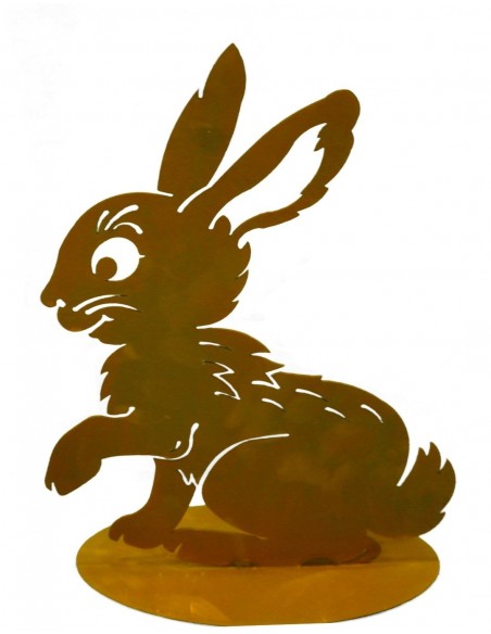 Rost Kaninchen "Flecky" Edelrost Hase für die rostige Gartendekoration