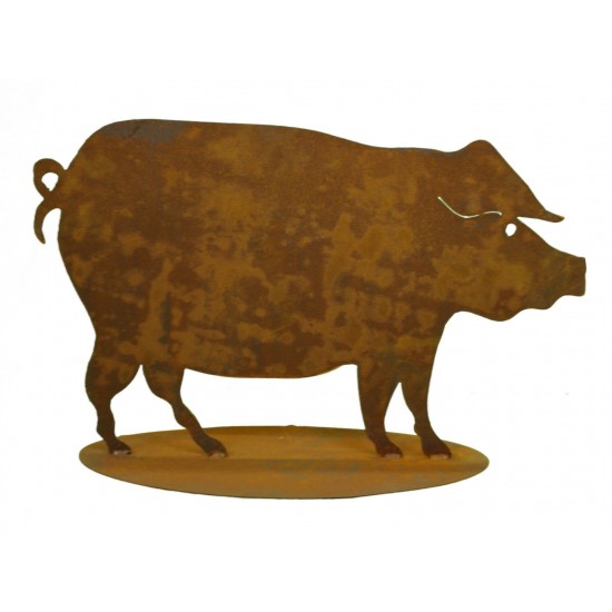 Edelrost Schwein 30 x 50 cm