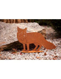 Edelrost Fuchs auf Platte - Höhe 34 cm 2