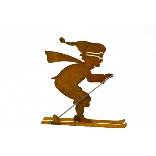 Edelrost Skifahrer