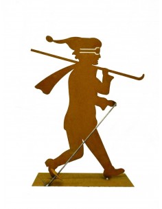 Edelrost Skigeher - rostiger Skifahrer