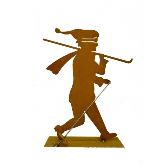 Edelrost Skigeher - rostiger Skifahrer