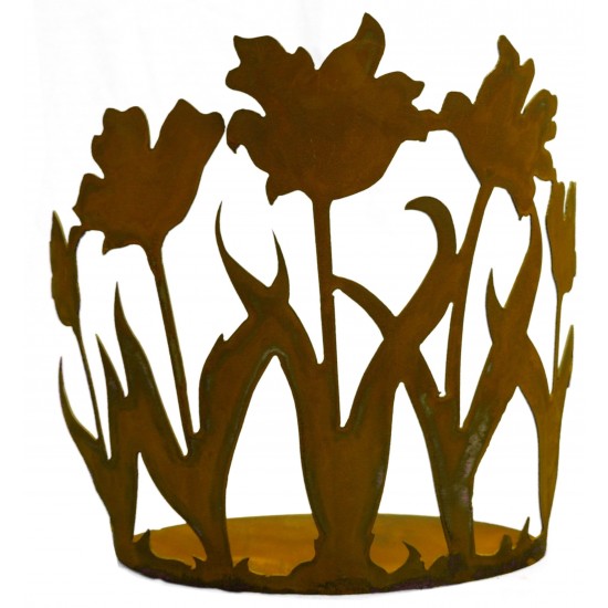 Tulpenbeet an ovaler Platte