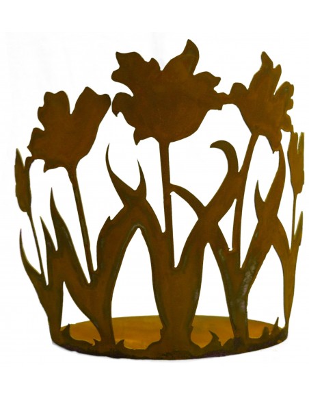 Tulpenbeet an ovaler Platte