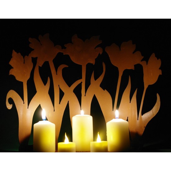 Tulpenbeet an ovaler Platte