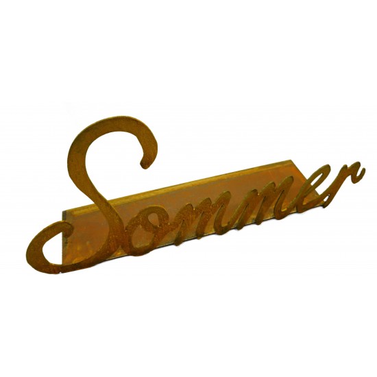 Schriftzug Sommer, vorne an Platte geschweißt