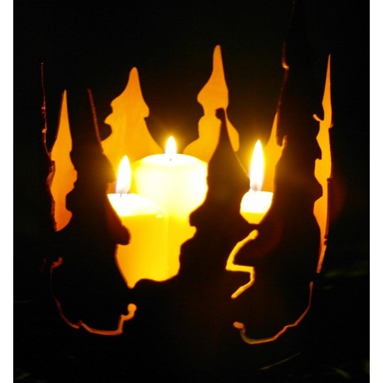 Edelrost Waldring Ø 15 cm Höhe 18 cm