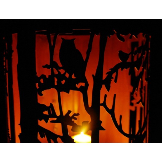 Wild Windlicht mit Waldszene Ø 27 cm