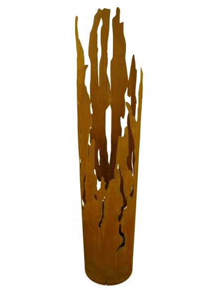 Rostige "Treibholzsäule" Säule mit tief eingesetztem Boden und Rissen Rostige "Treibholzsäule" Säule mit tief eingesetztem Boden und Rissen