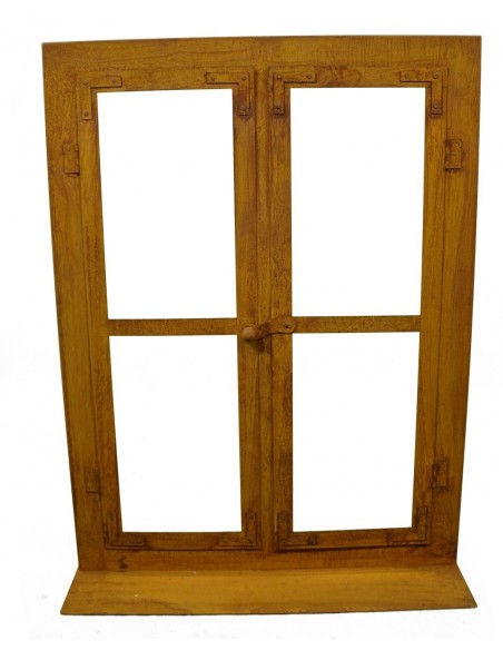 Deko Fenster aus Edelrost  80 x 60 cm