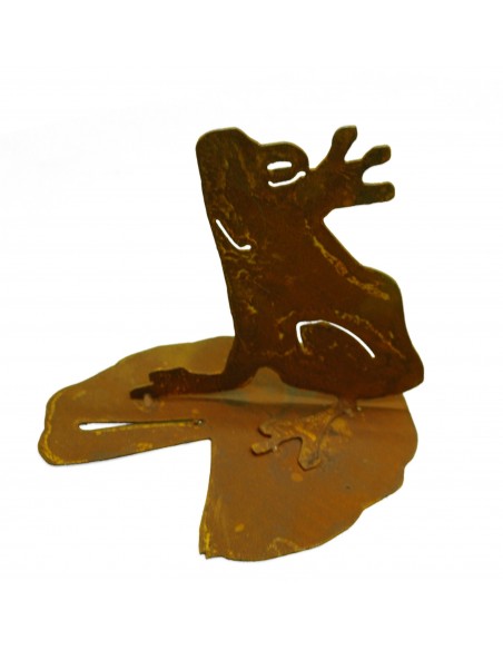 Frosch auf Seerosenblatt