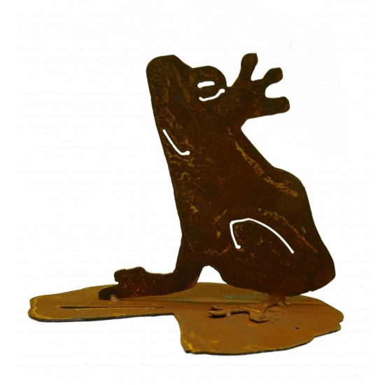 Frosch auf Seerosenblatt