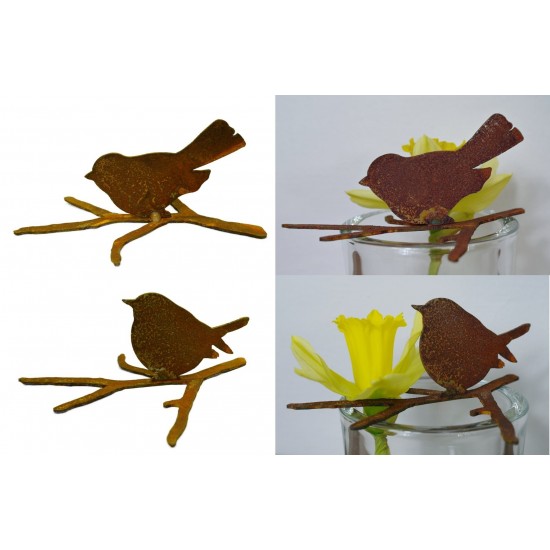 Vögelchen auf Ast 2er Set