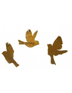 3er Set fliegende Vögel zwischen 15 und 20cm z. Aufhängen