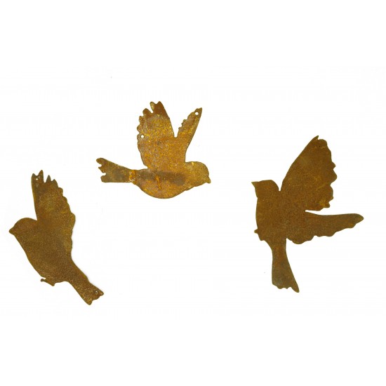 3er Set fliegende Vögel zwischen 15 und 20cm z. Aufhängen
