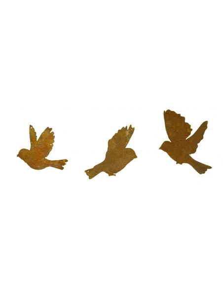 3er Set fliegende Vögel zwischen 15 und 20cm z. Aufhängen