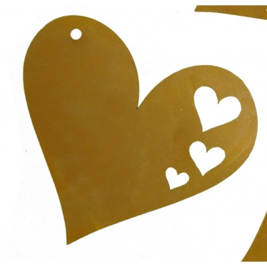 Osterschmuck Herz mit Ausschnitten