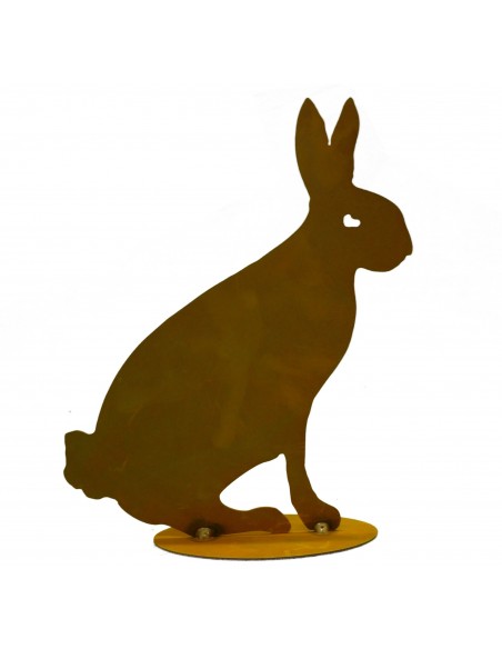 Edelrost Hase Schattenbild - Hasensilhuette