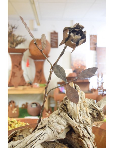 Edelrost Rose mit Stiel als Rostdeko Edelrost Rose mit Stiel als Rostdeko