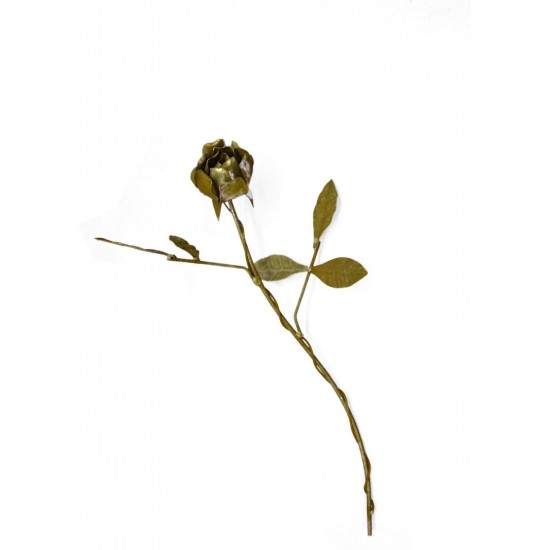 Edelrost Rose mit Stiel als Rostdeko