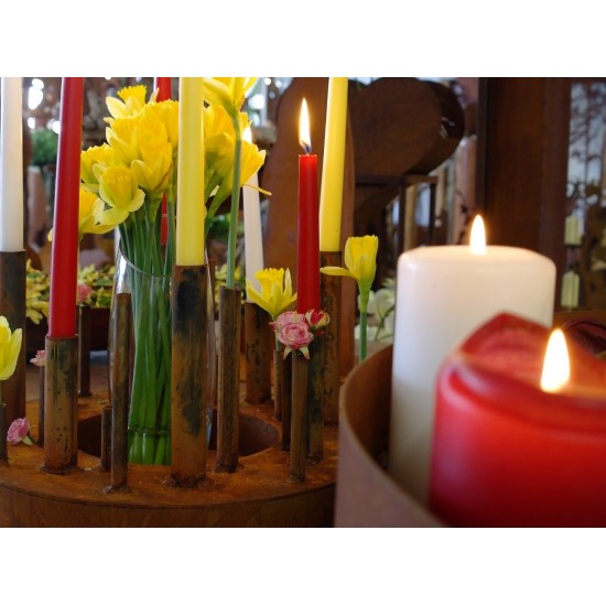 Edelrost Kerzenleuchter Ring Ø 40 cm "So und So"