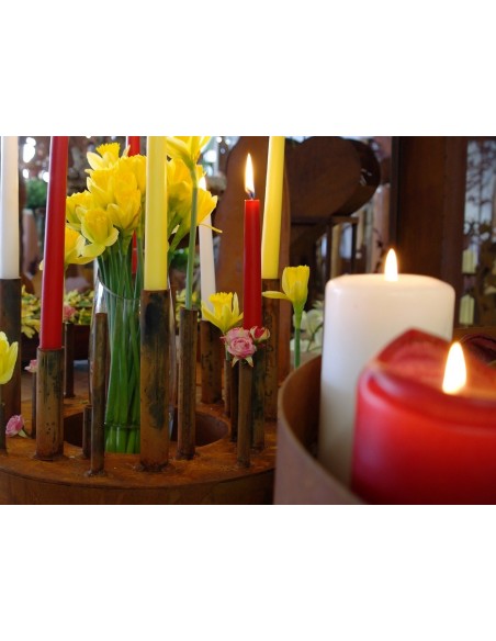 Edelrost Kerzenleuchter Ring Ø 40 cm "So und So"