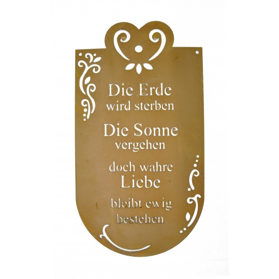 Gedichttafel "Erde", Rost