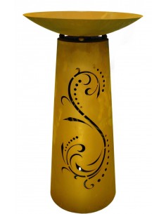 Säule Kegel "Lichterzauber" 90cm, Rost inkl. Schale