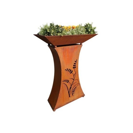 Rost Säule -Fenjala- groß tailierte Edelrostsäule