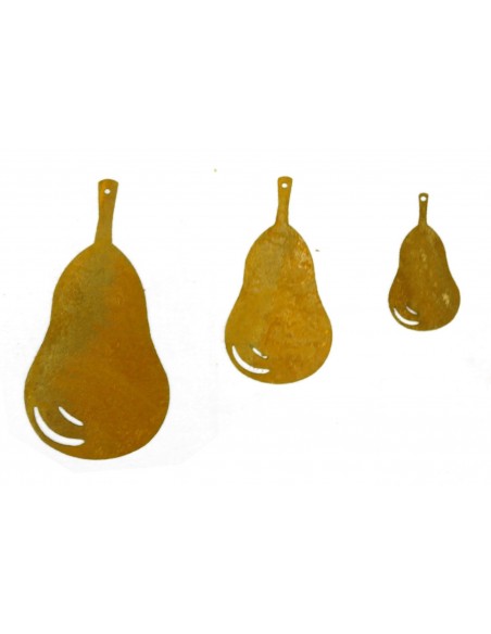 3 tlg Birnenkette - Rost Birnen 12cm / 9cm / 6cm 3 tlg Birnenkette - Rost Birnen 12cm / 9cm / 6cm