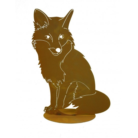 Rost Fuchs sitzend auf Platte 