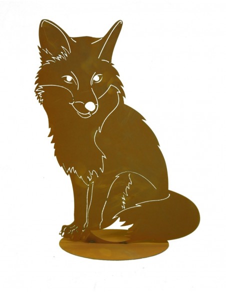 Rost Fuchs sitzend auf Platte 
