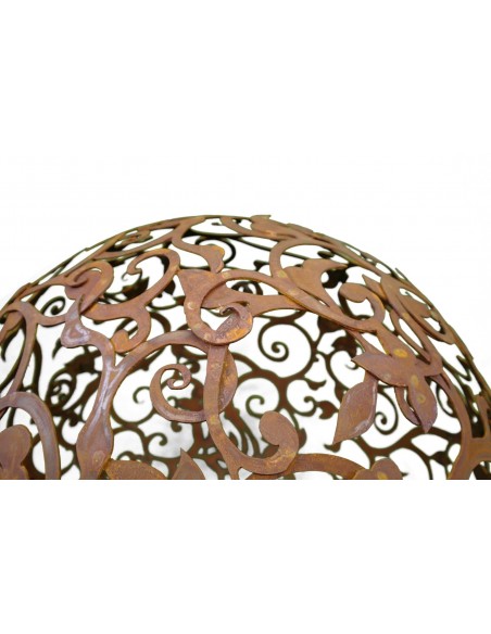 Barockkugel 80 cm aus Metall Edelrostkugel Rostkugel