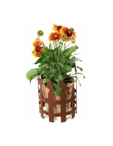 Edelrost Vogelzaun Ring Ø 16 cm 